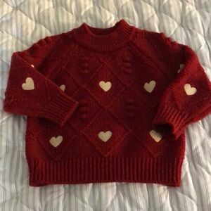 Toddler Valentines bubble sweater